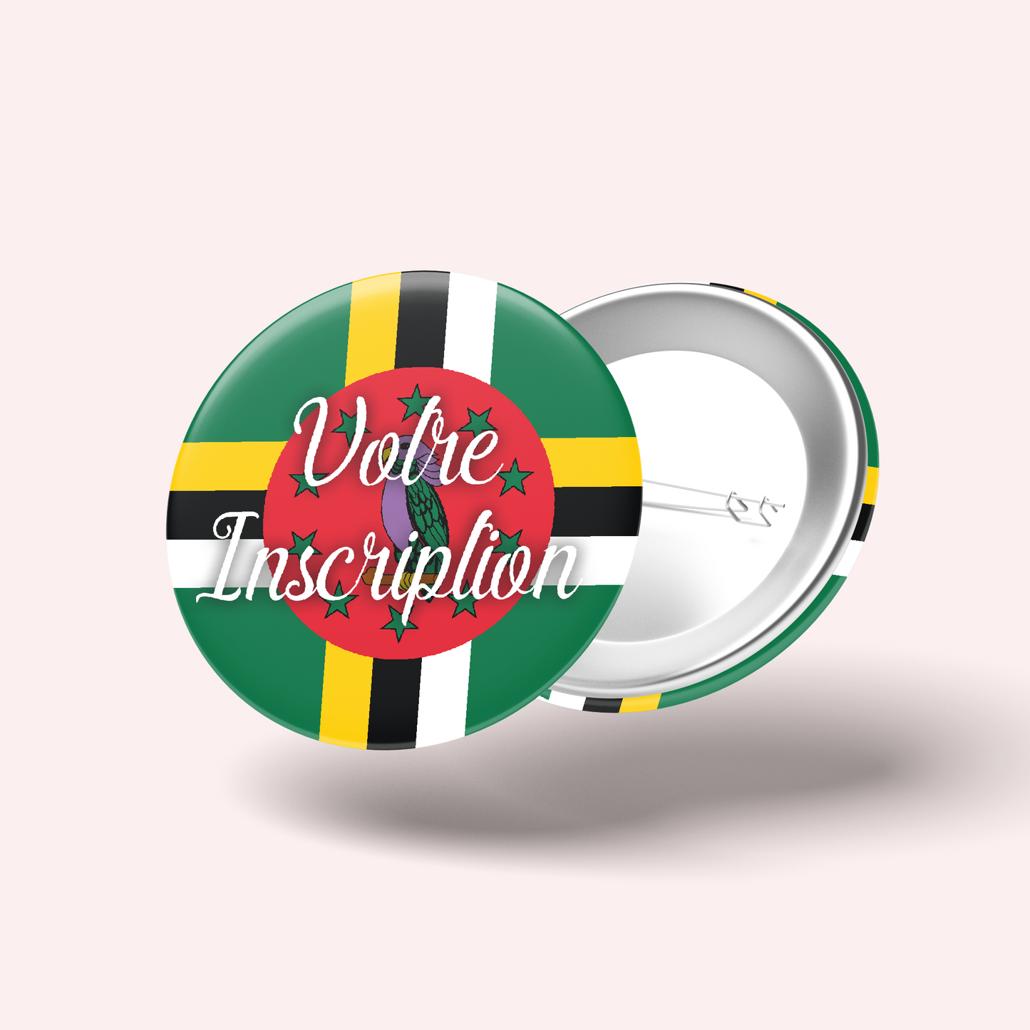 Badge Drapeau Dominique