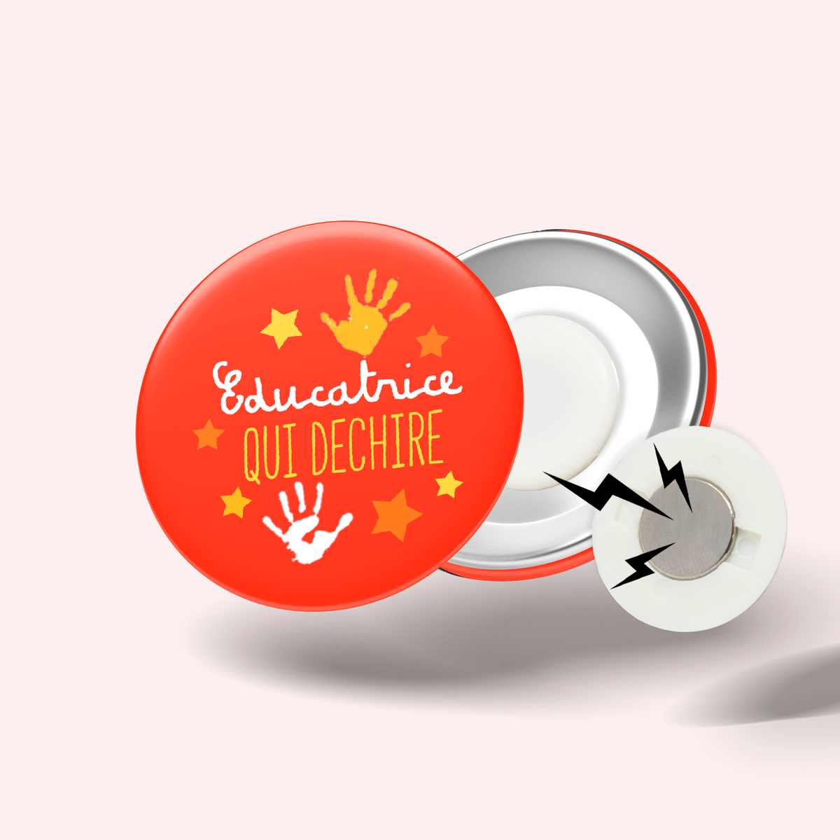 Badge Éducatrice qui déchire 012