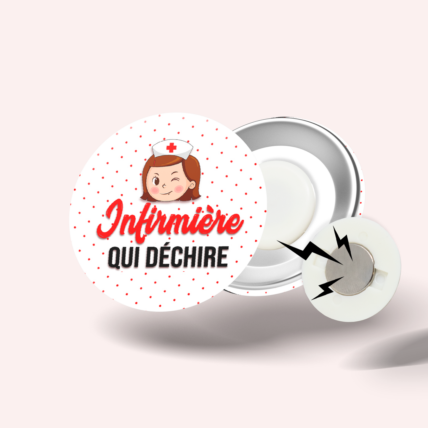 Badge Infirmière qui déchire 001