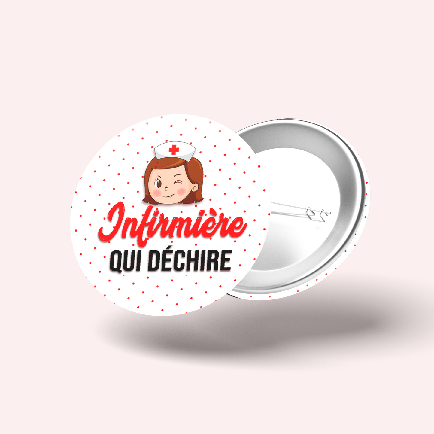 Badge Infirmière qui déchire 001