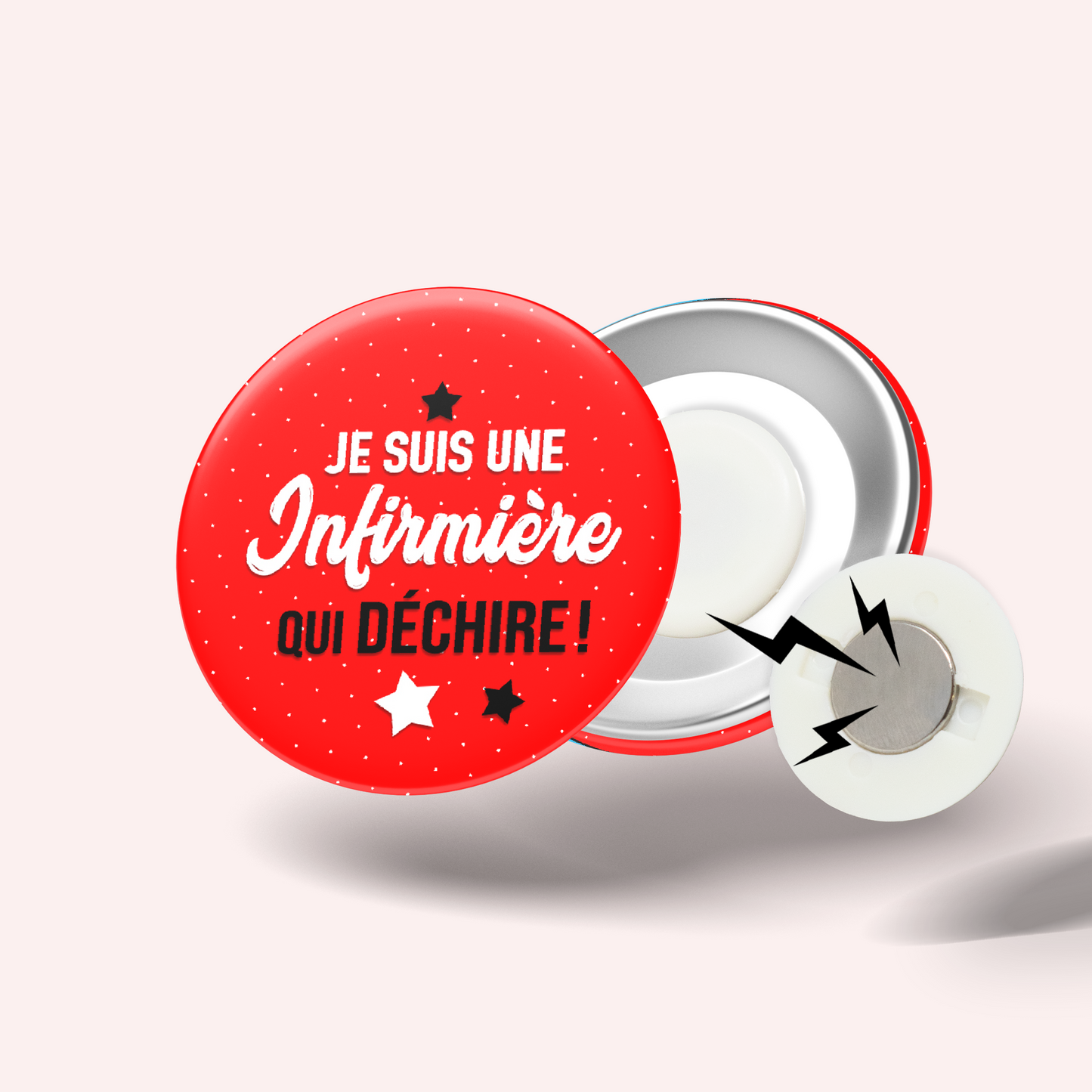 Badge Infirmière qui déchire 004
