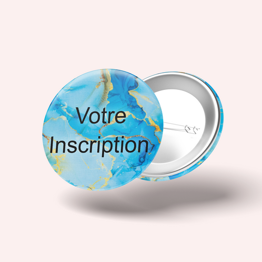 Badge Marbre Ciel Doré