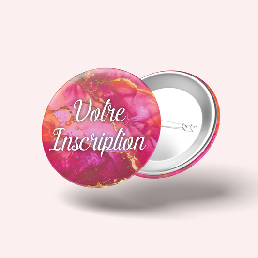 Badge Marbre Rose Doré