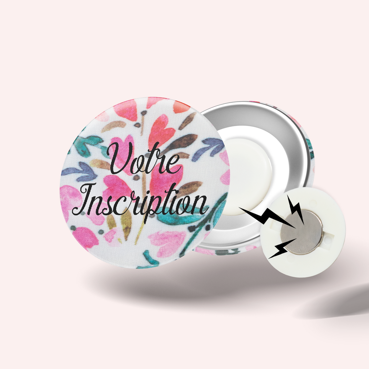 Badge Coeur printanier