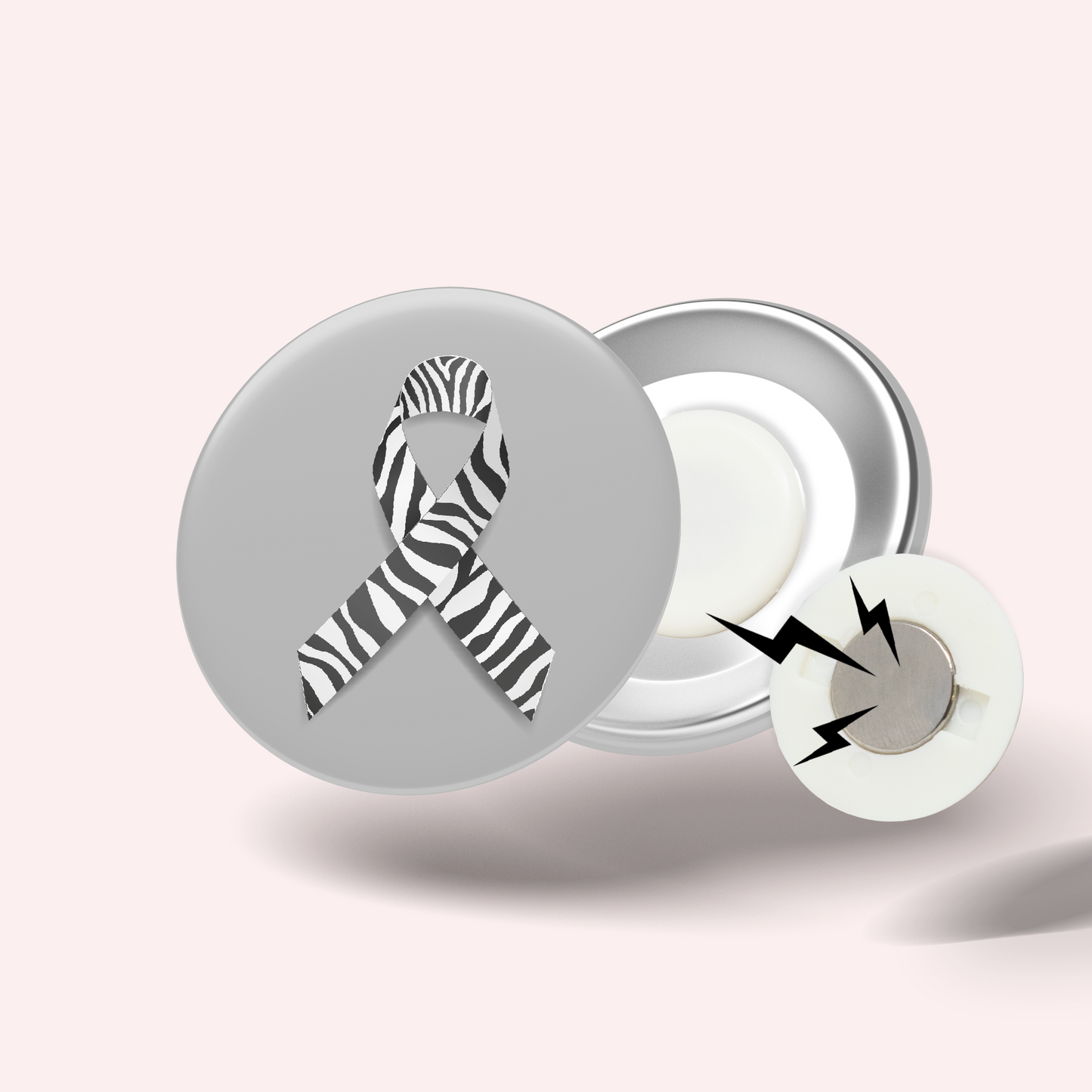 Badge Ruban Zèbre (Maladies rares)