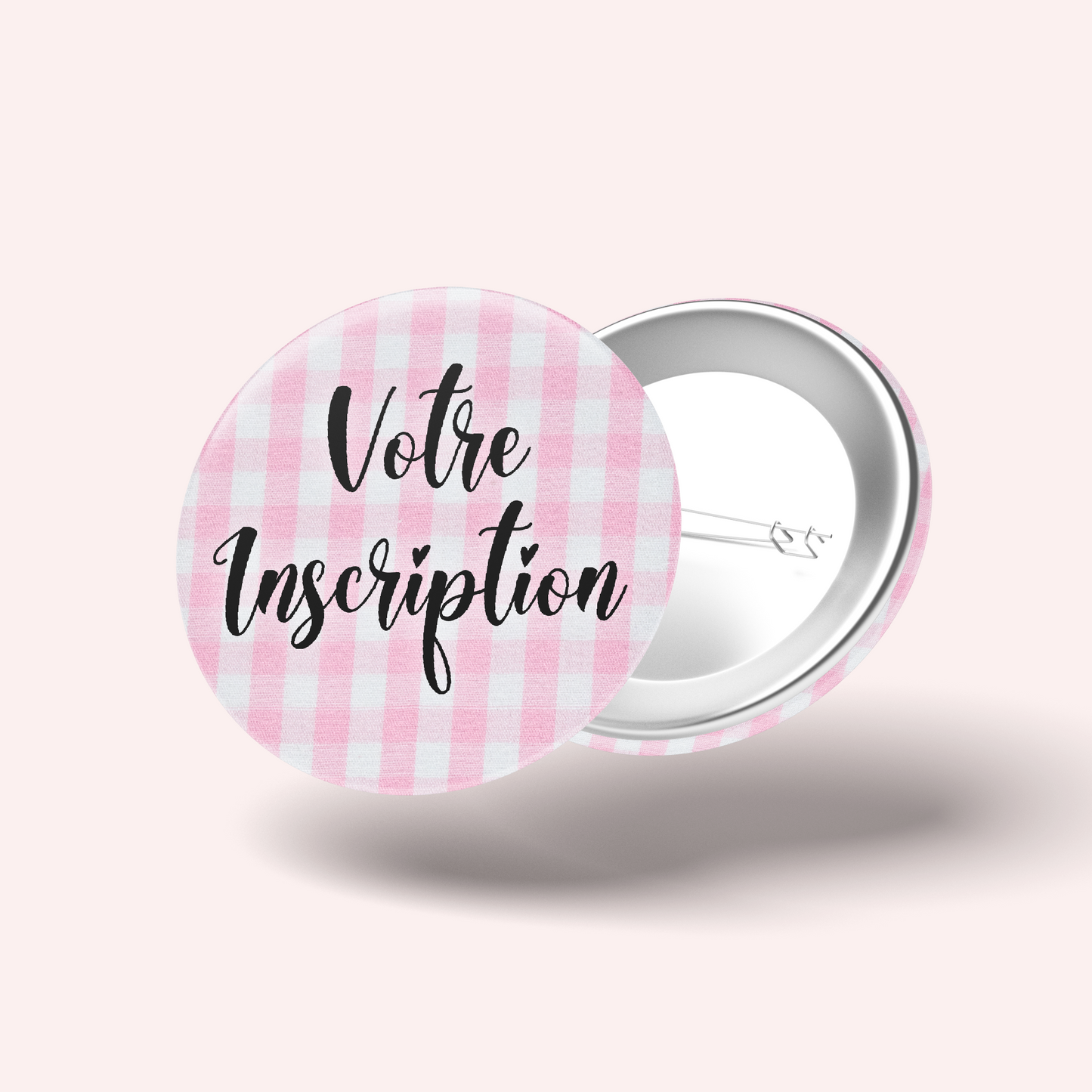 Badge Vichy Blush