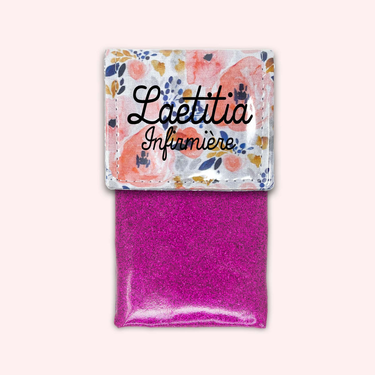 Pochette aimantée Fleur Aqua