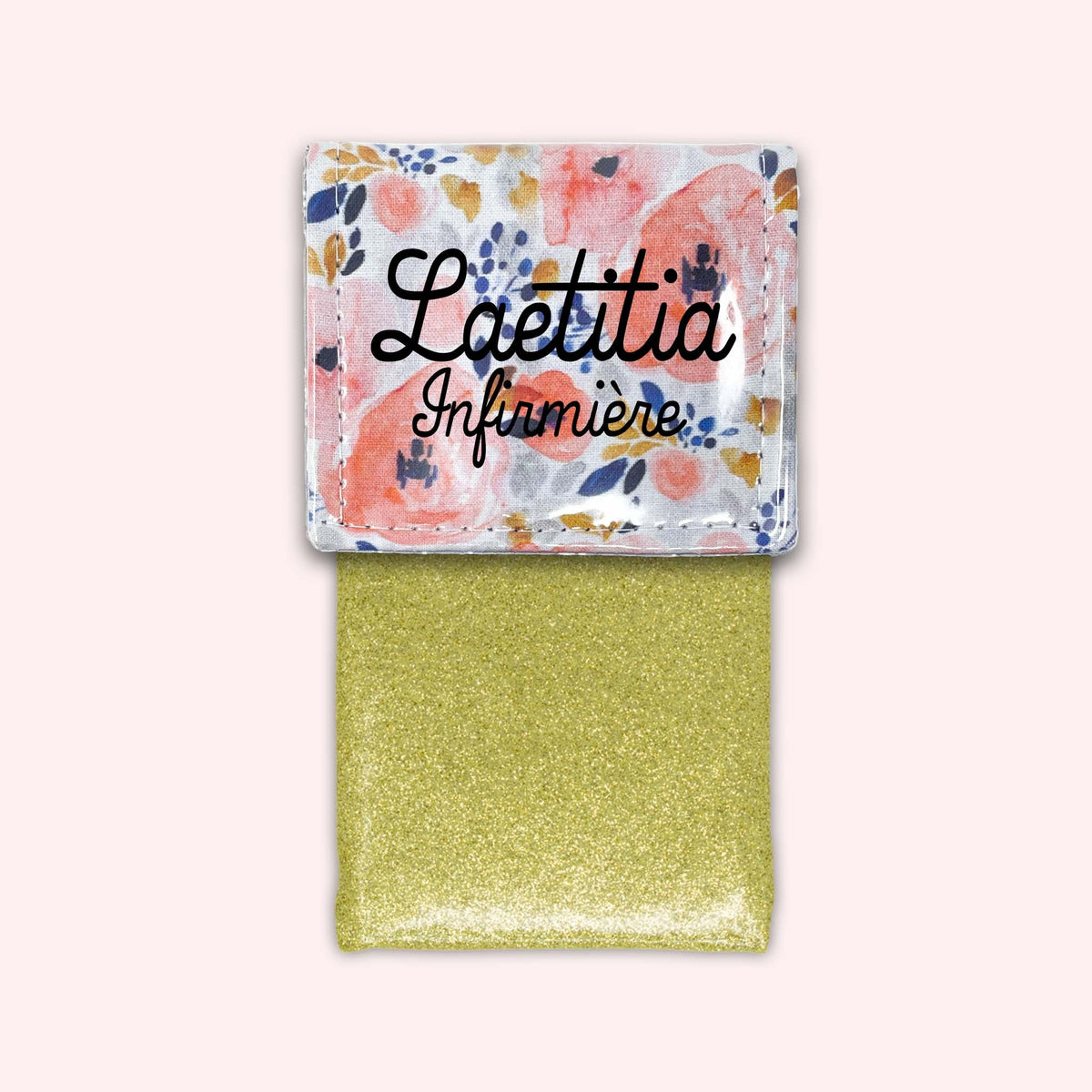 Pochette aimantée Fleur Aqua