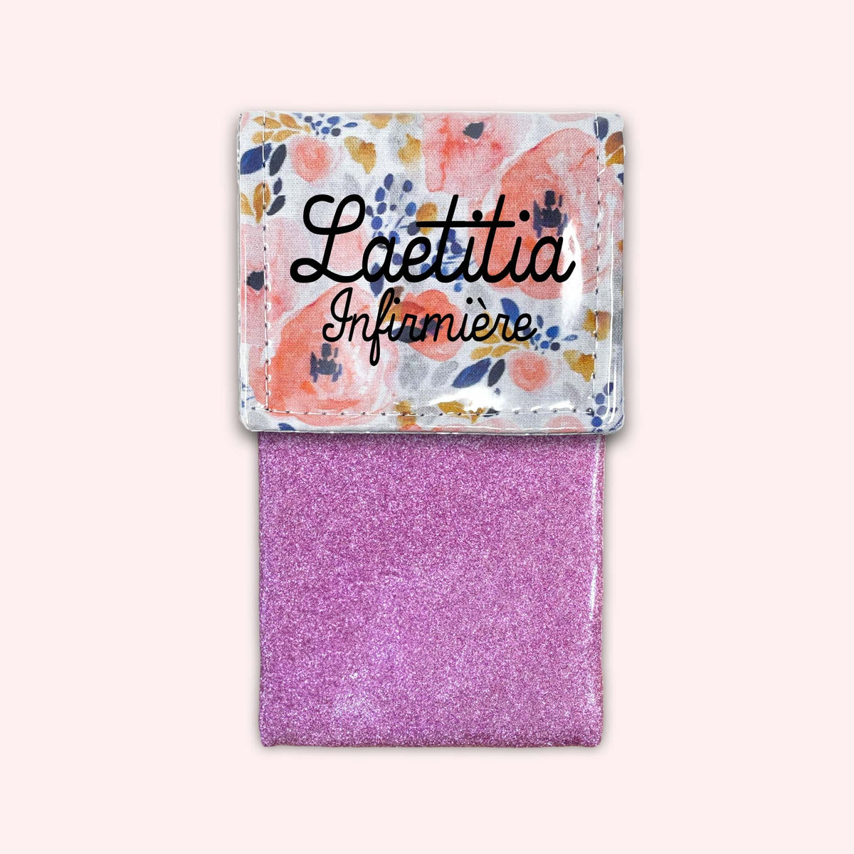 Pochette aimantée Fleur Aqua