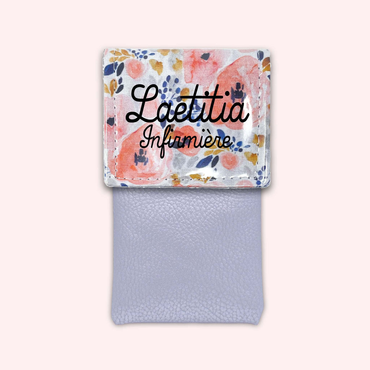 Pochette aimantée Fleur Aqua