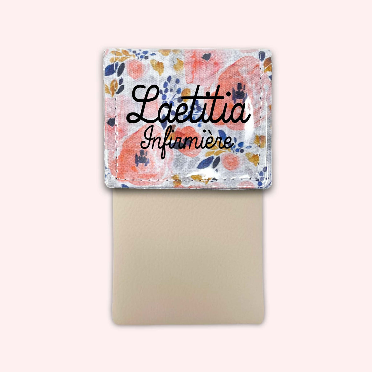 Pochette aimantée Fleur Aqua