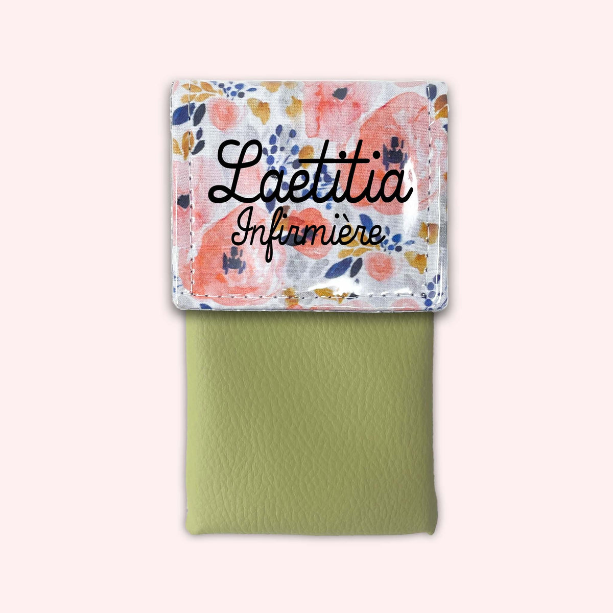 Pochette aimantée Fleur Aqua
