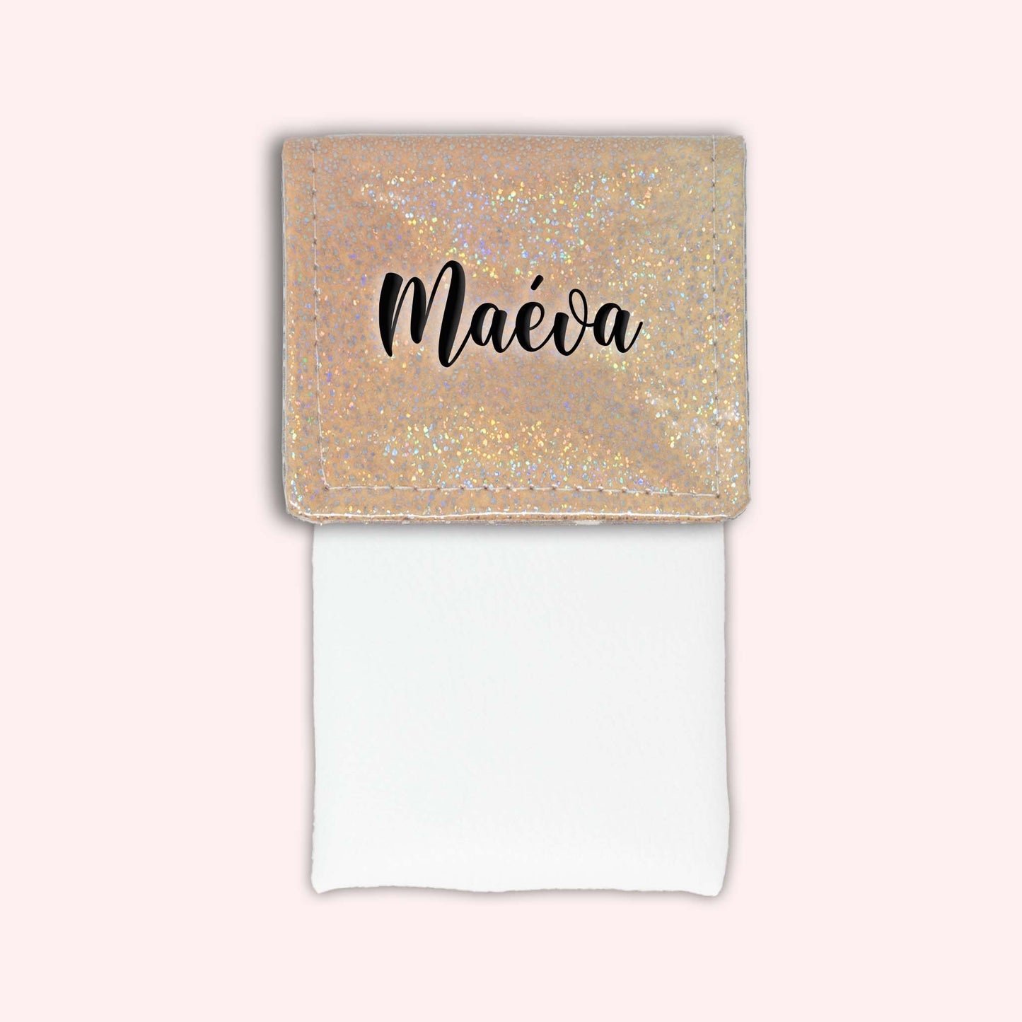 Pochette aimantée Misty pêche disco