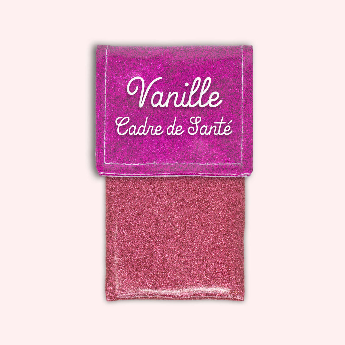Pochette bicolore rabat Fuchsia paillette