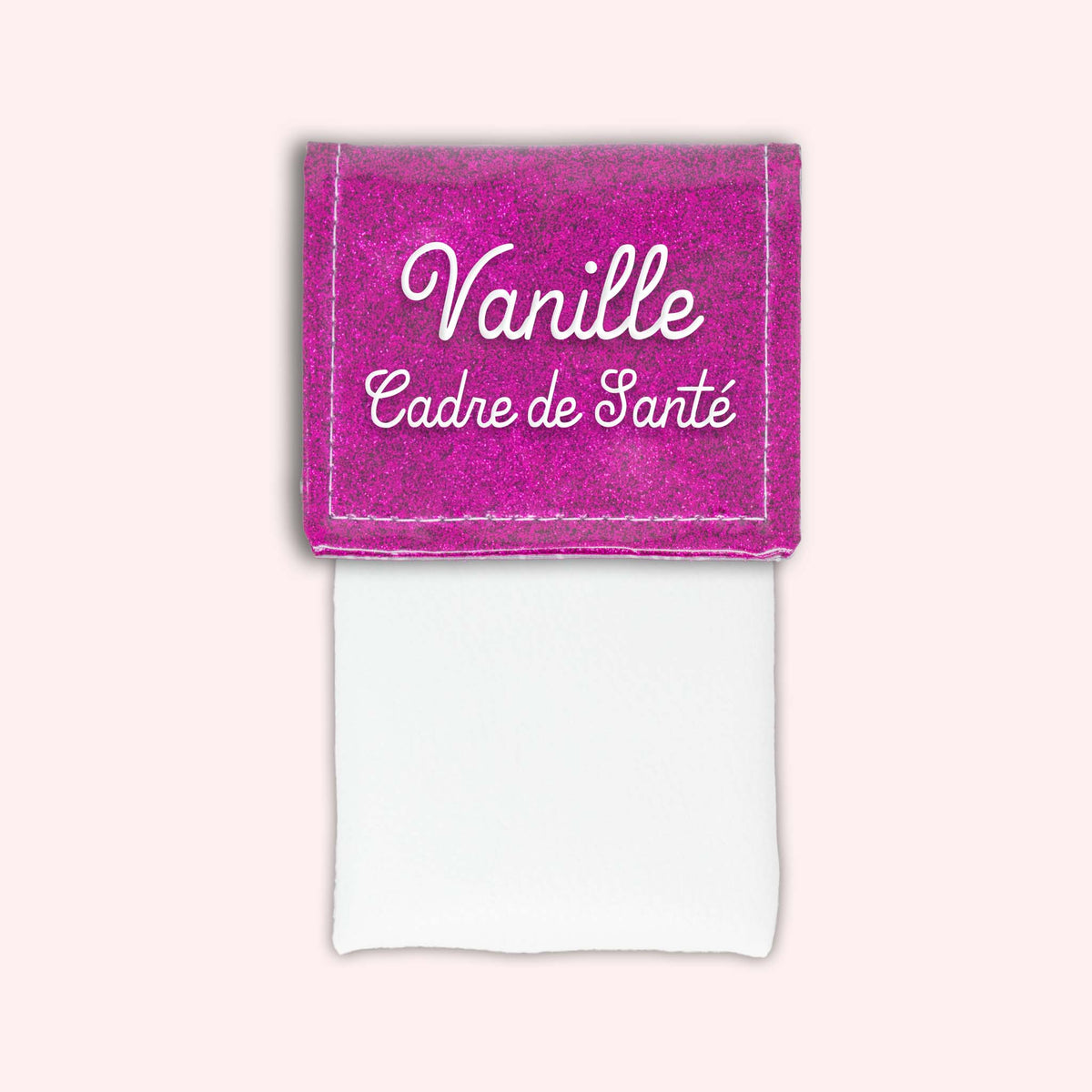Pochette bicolore rabat Fuchsia paillette