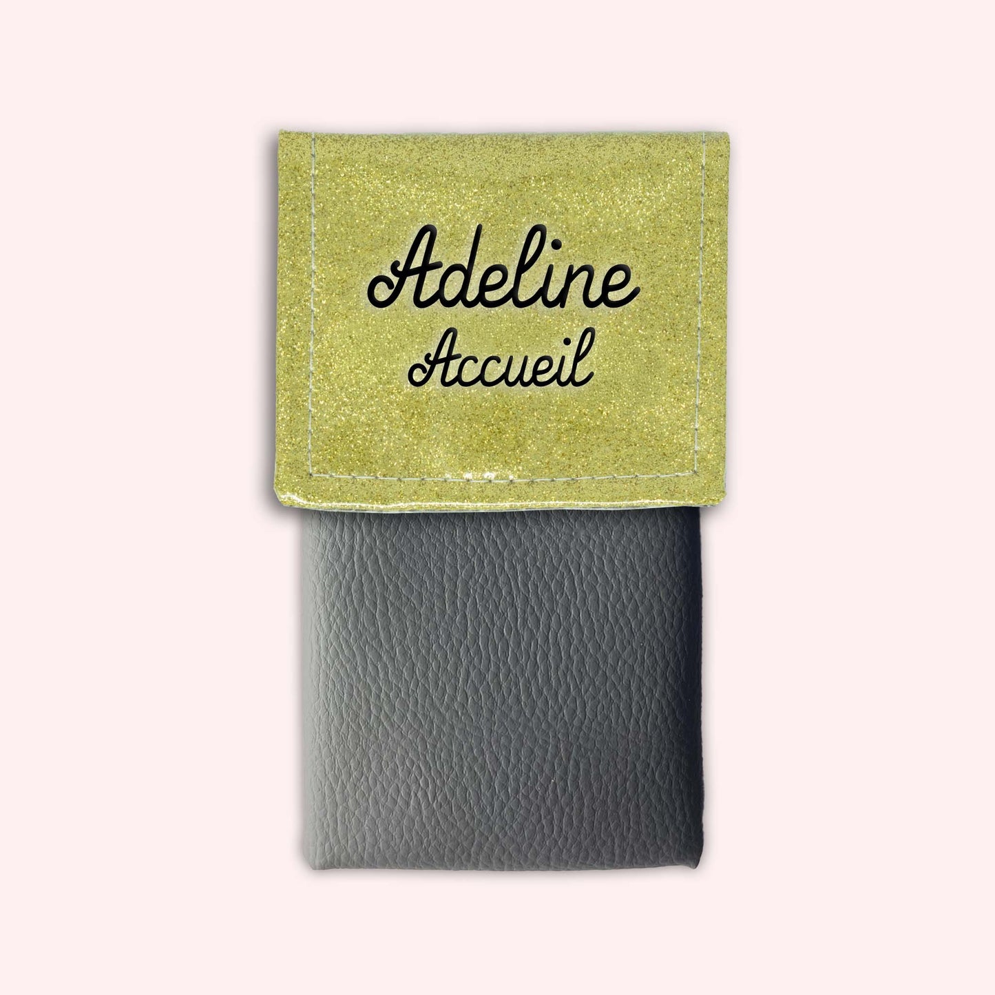 Pochette bicolore rabat Or paillette