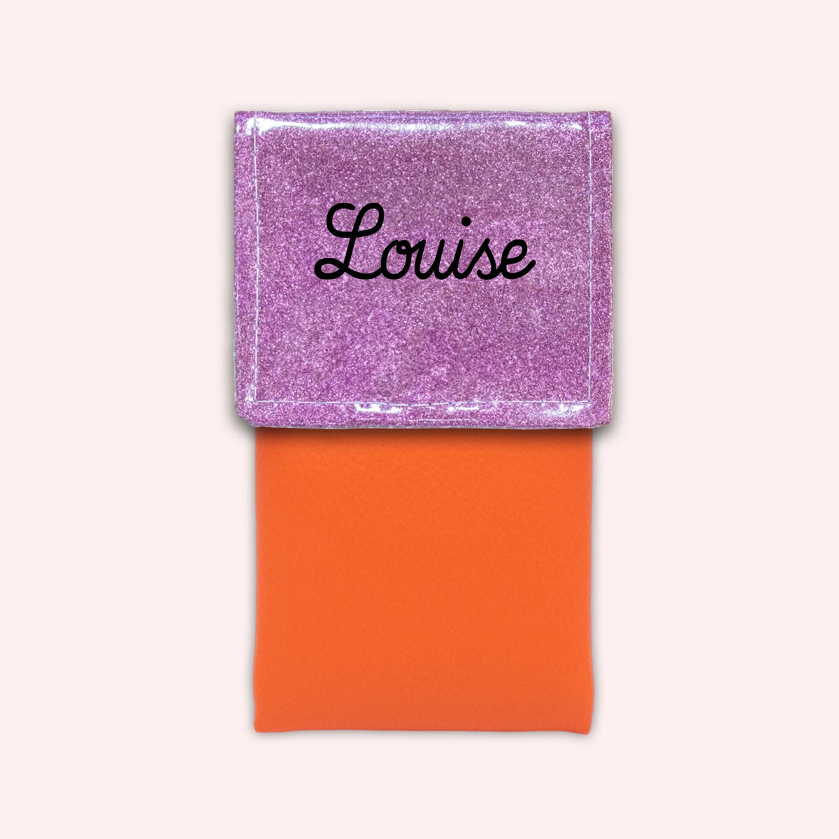 Pochette bicolore rabat Parme paillette