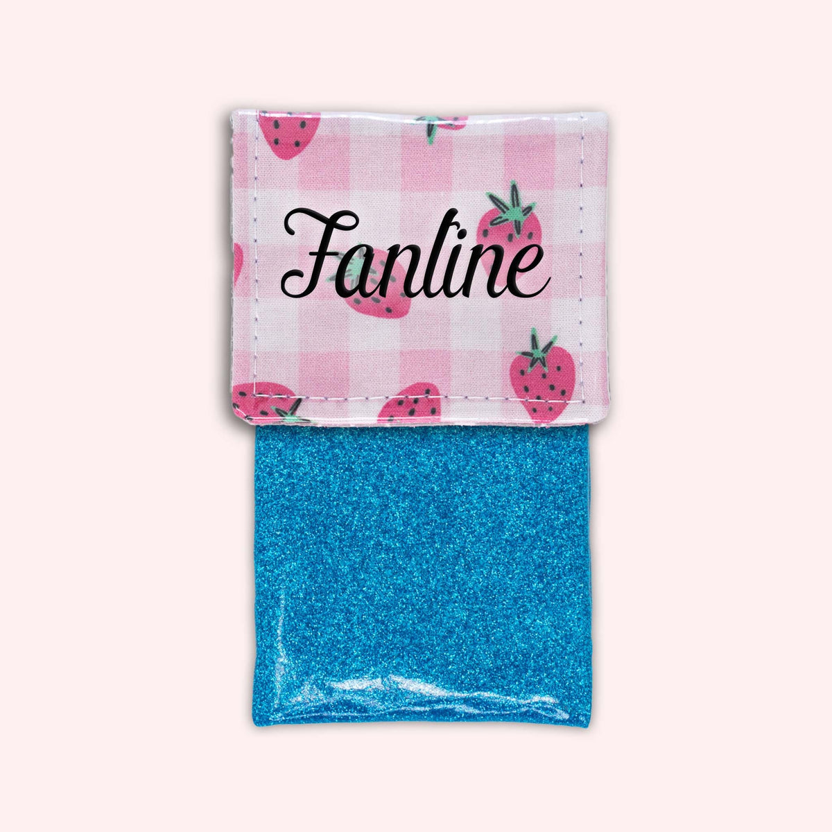 Pochette aimantée Vichy Fraise