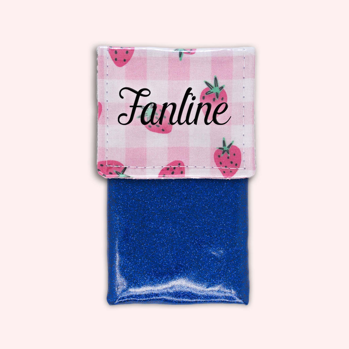 Pochette aimantée Vichy Fraise