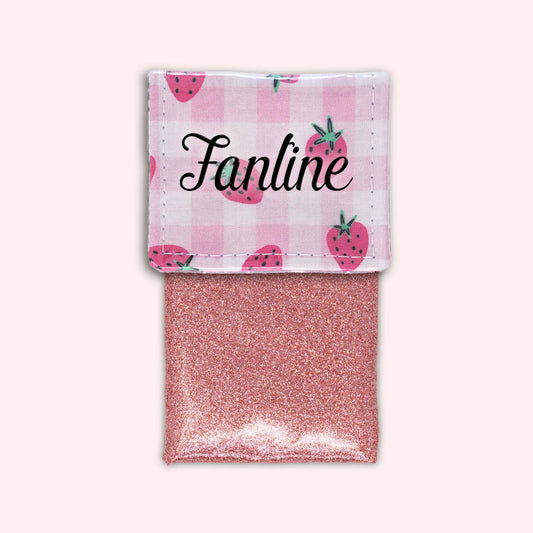 Pochette aimantée Vichy Fraise