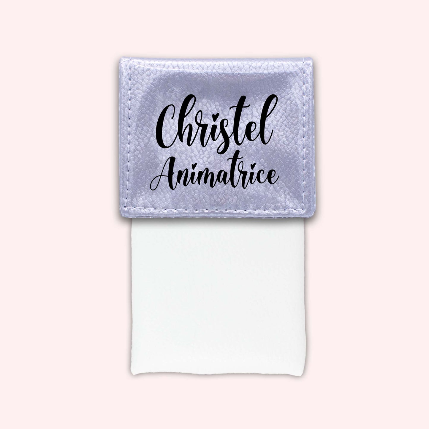 Pochette bicolore rabat Argent