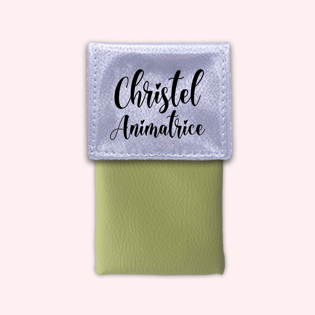 Pochette bicolore rabat Argent