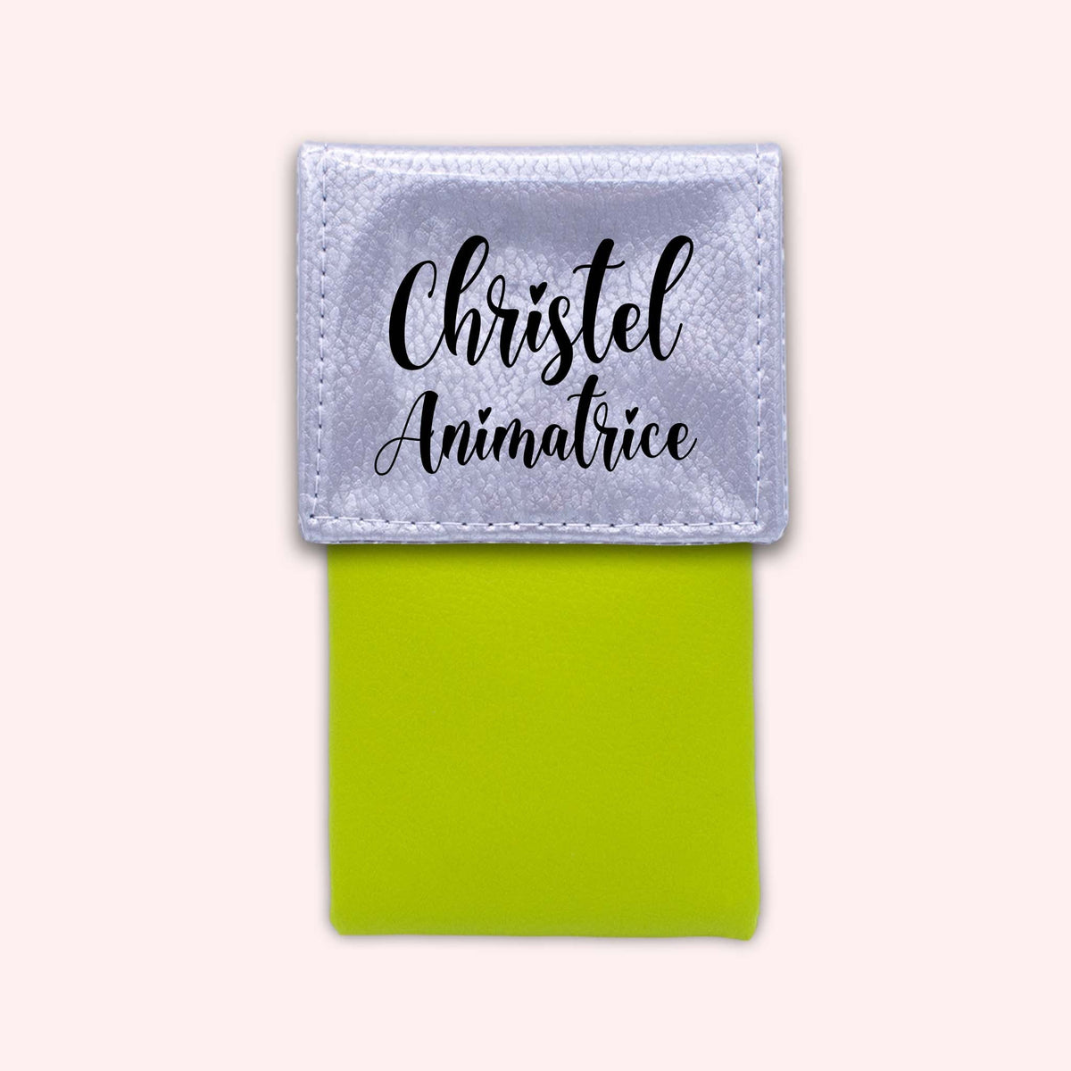 Pochette bicolore rabat Argent