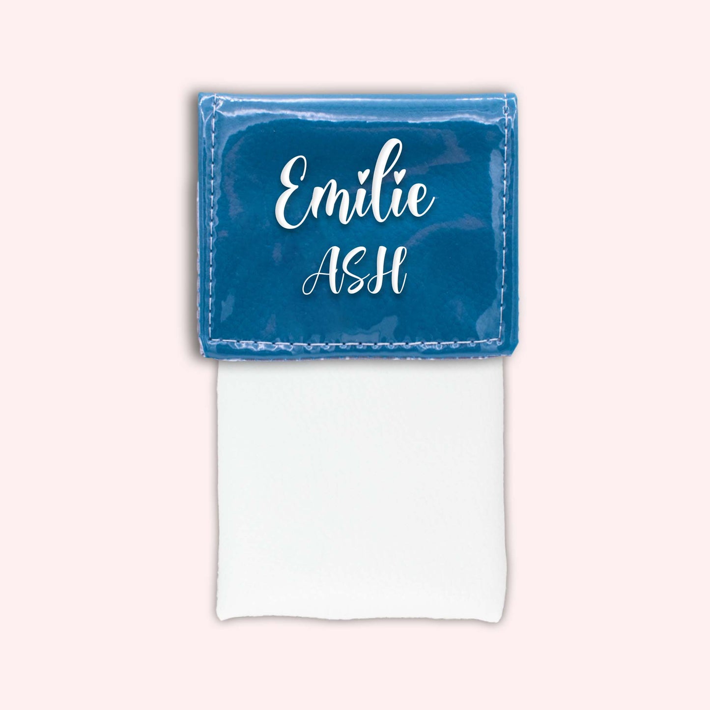 Pochette bicolore rabat Bleu canard