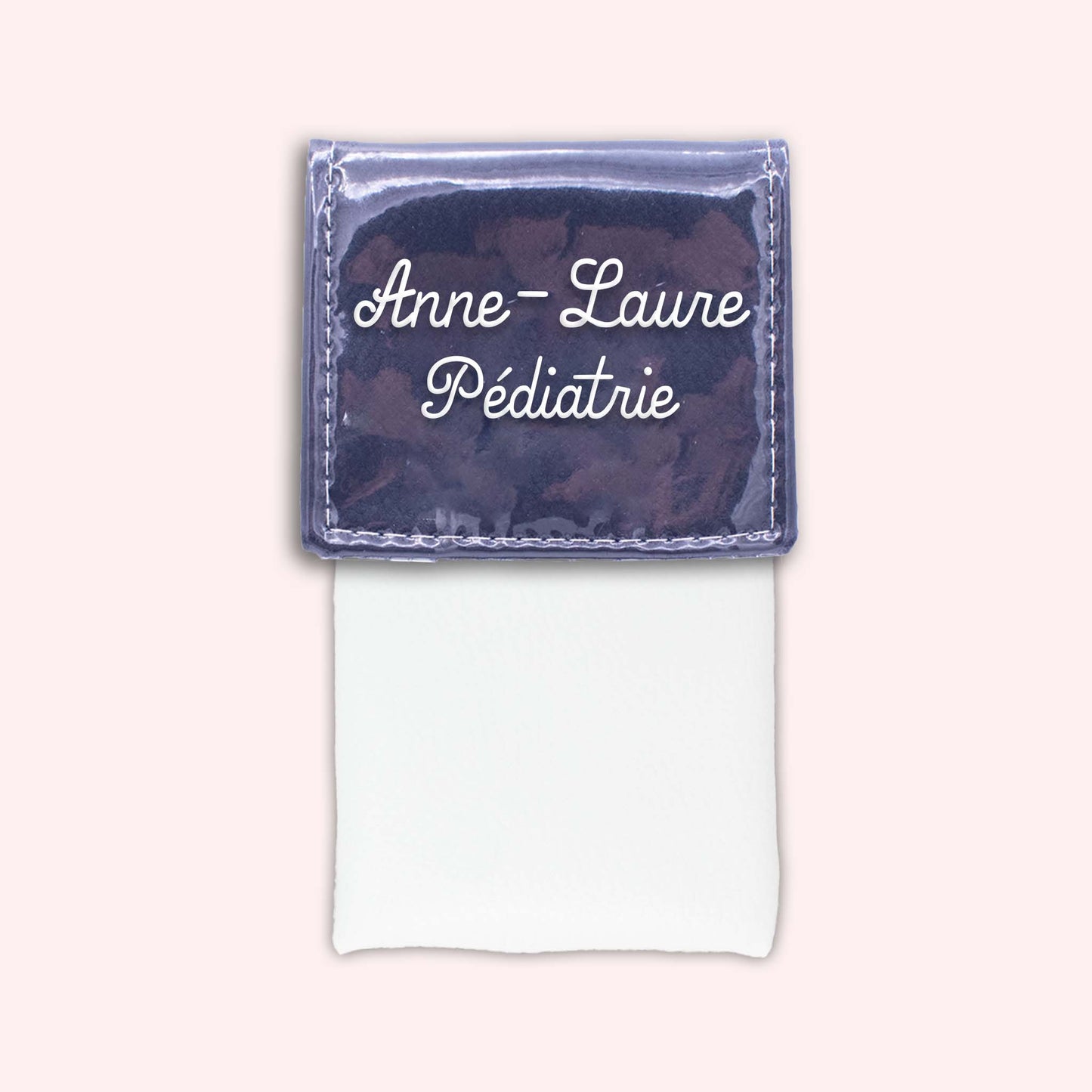 Pochette bicolore rabat Bleu marine