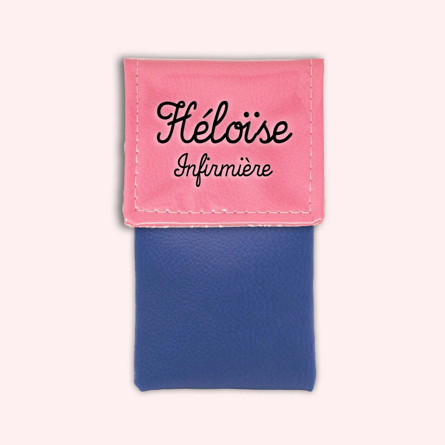 Pochette bicolore rabat Corail