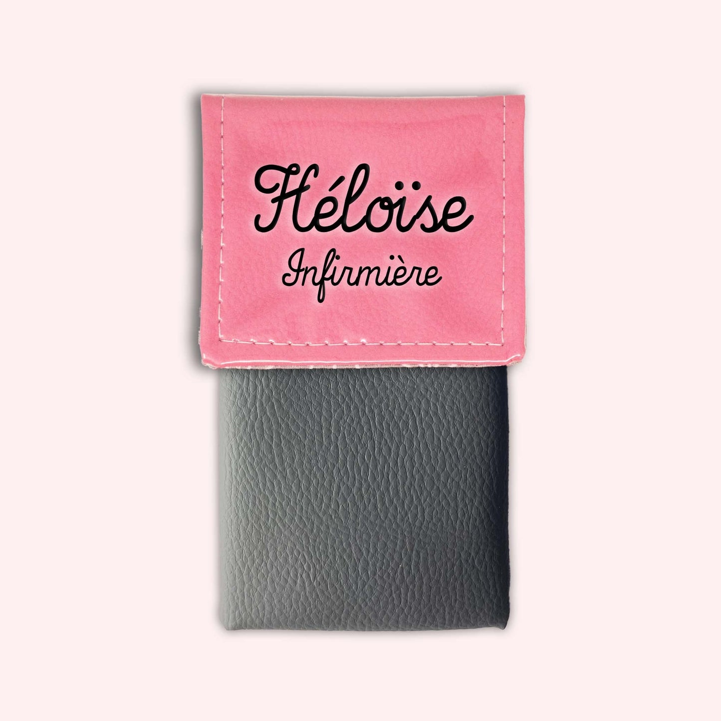Pochette bicolore rabat Corail