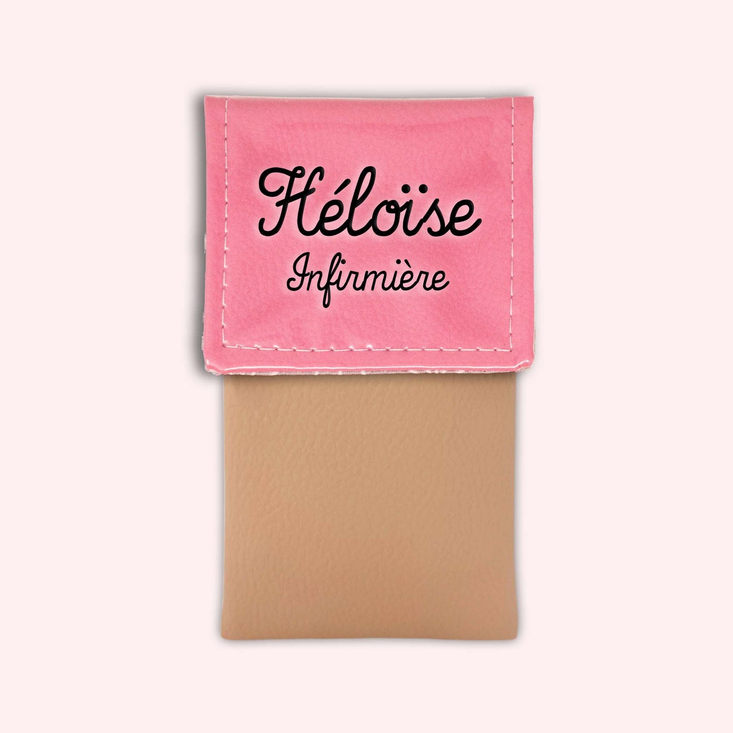 Pochette bicolore rabat Corail