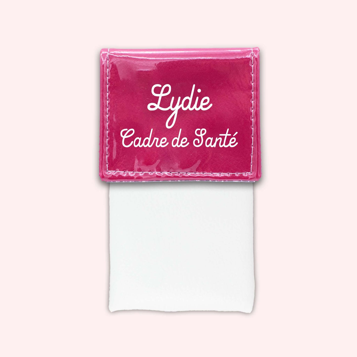 Pochette bicolore rabat Fuchsia