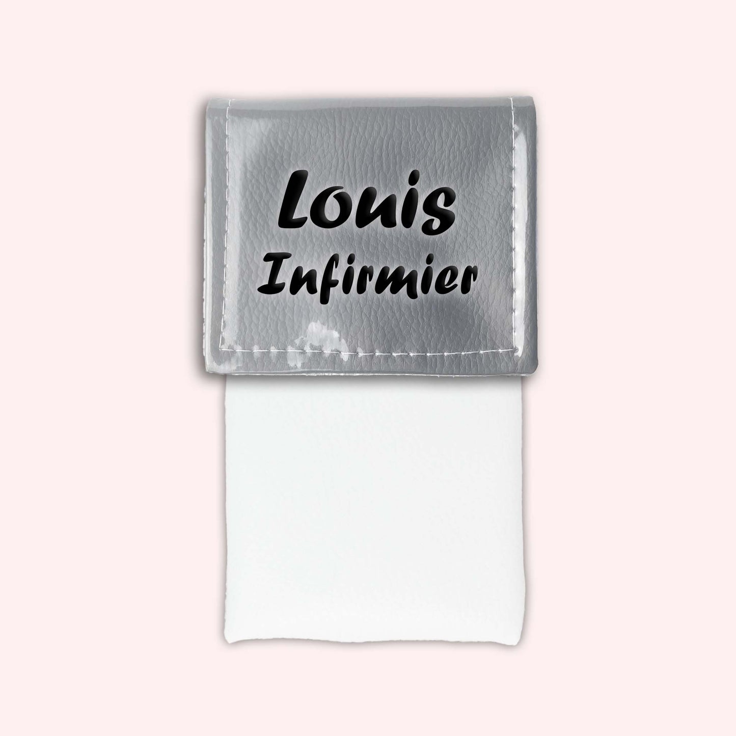 Pochette bicolore rabat Gris souris