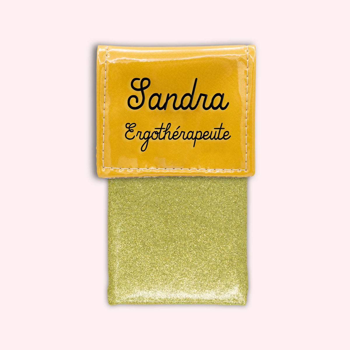 Pochette bicolore rabat Jaune