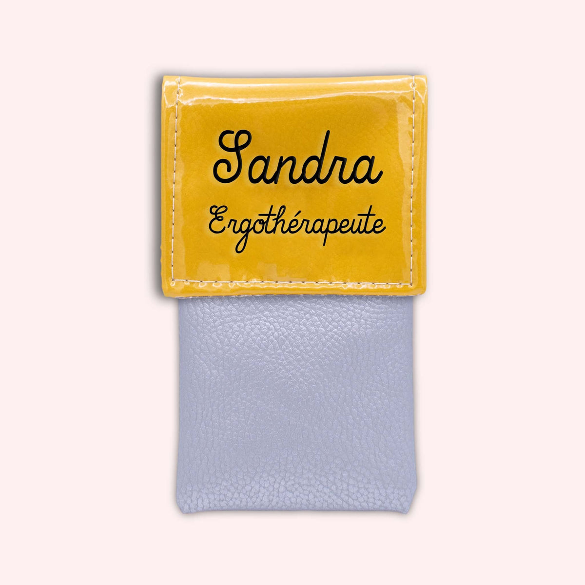 Pochette bicolore rabat Jaune