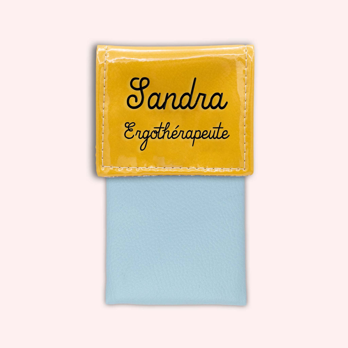 Pochette bicolore rabat Jaune