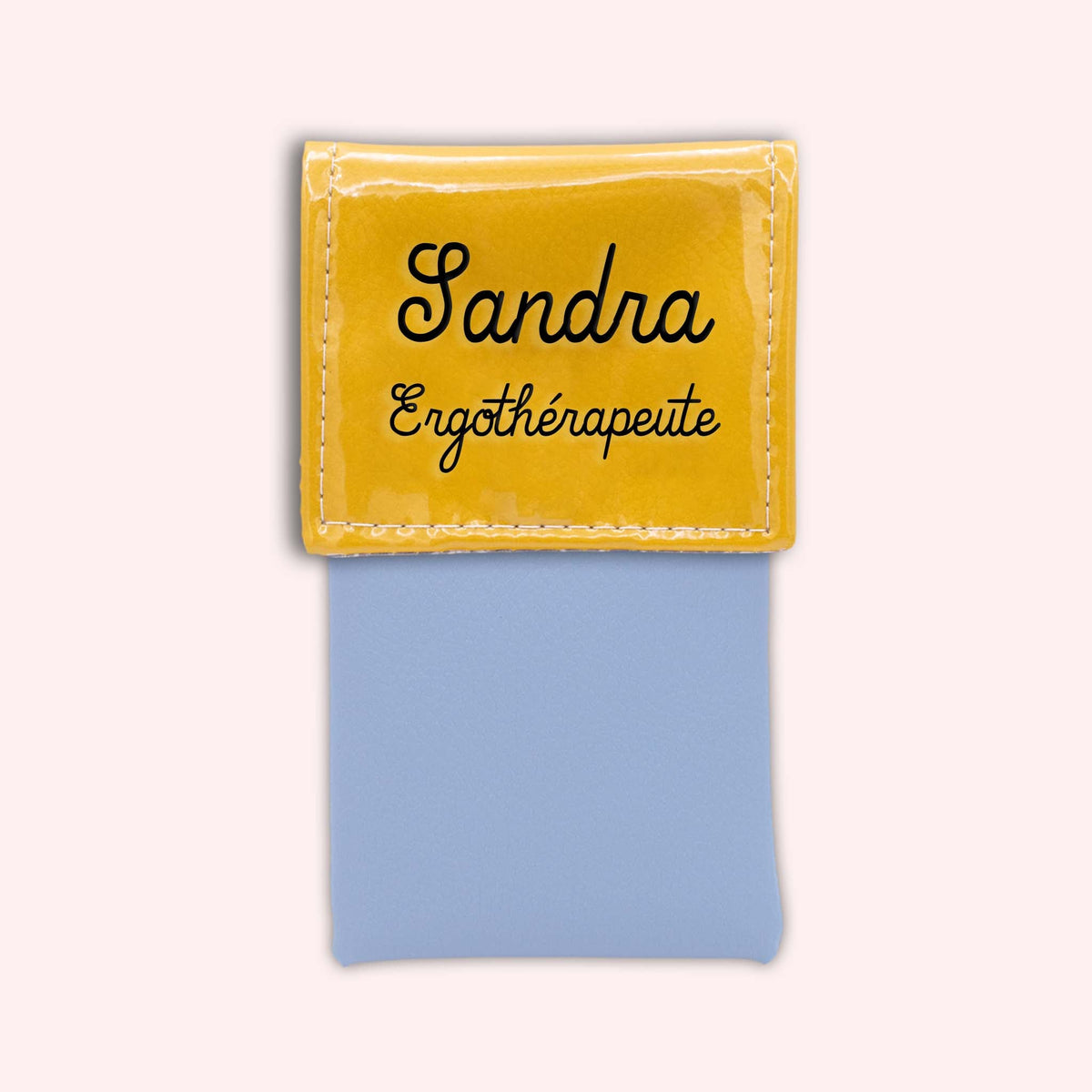 Pochette bicolore rabat Jaune
