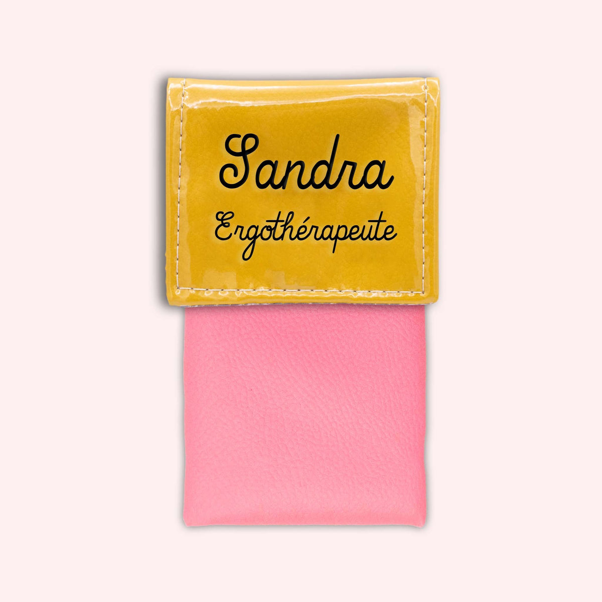 Pochette bicolore rabat Jaune