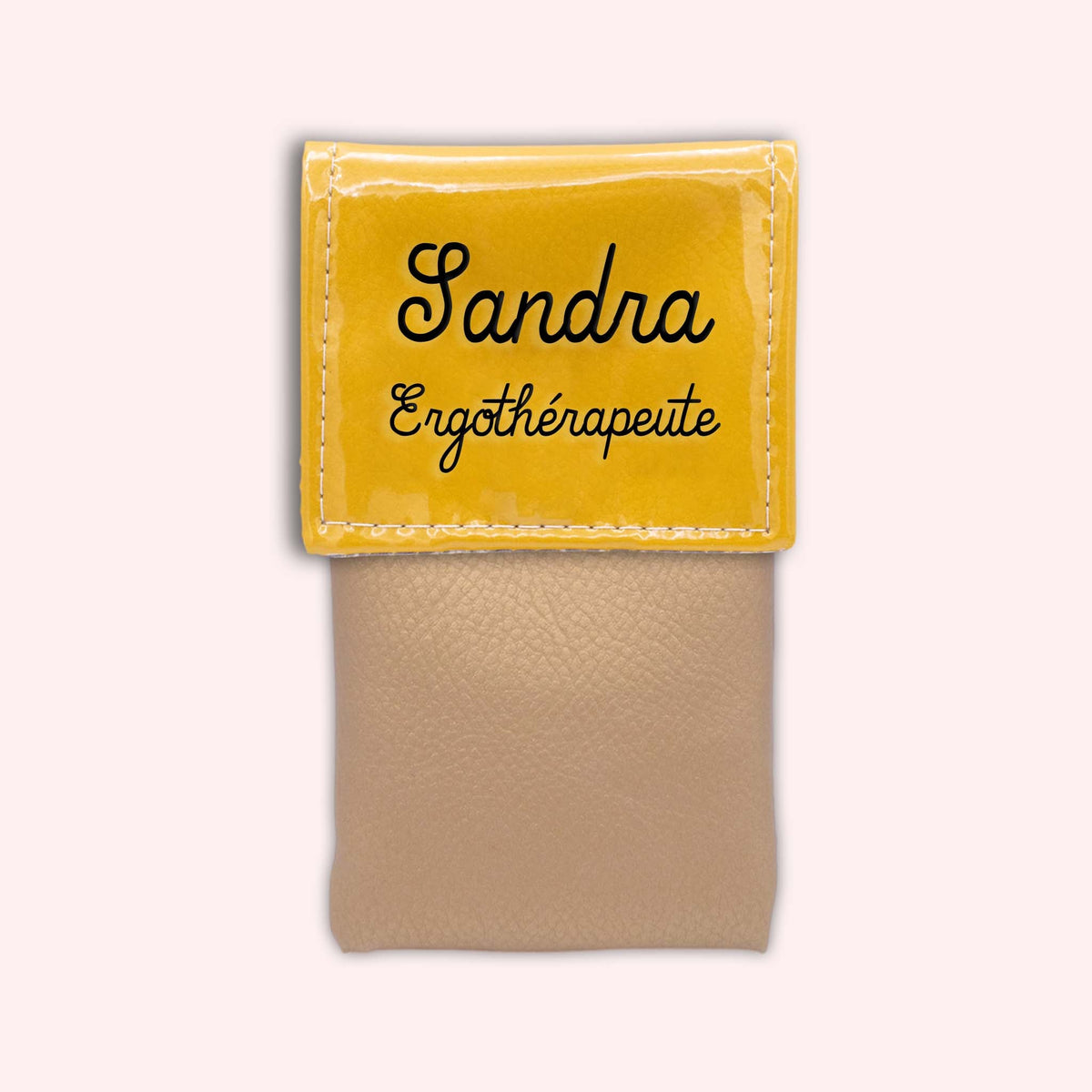 Pochette bicolore rabat Jaune
