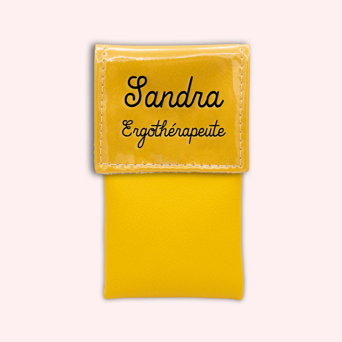 Pochette bicolore rabat Jaune