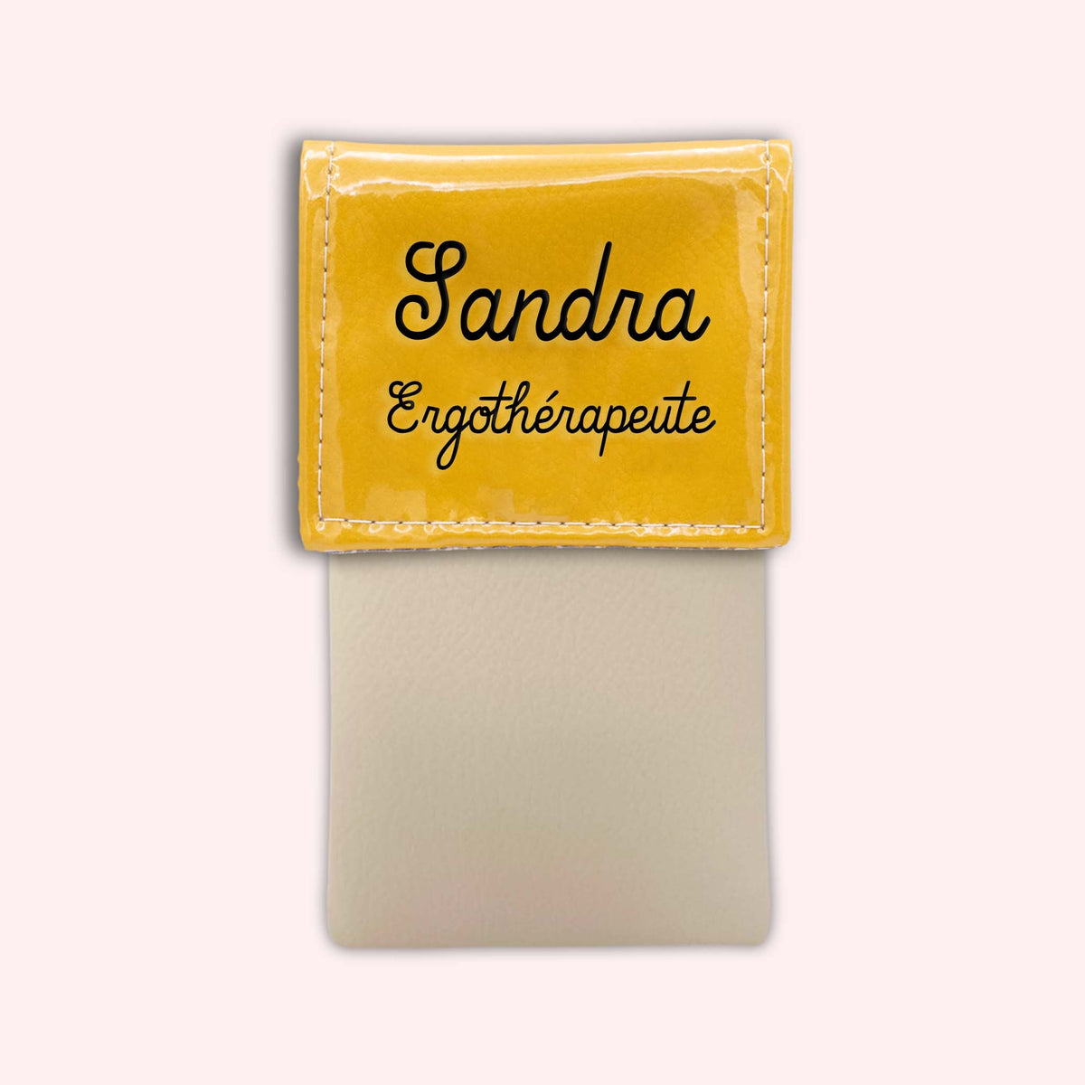Pochette bicolore rabat Jaune