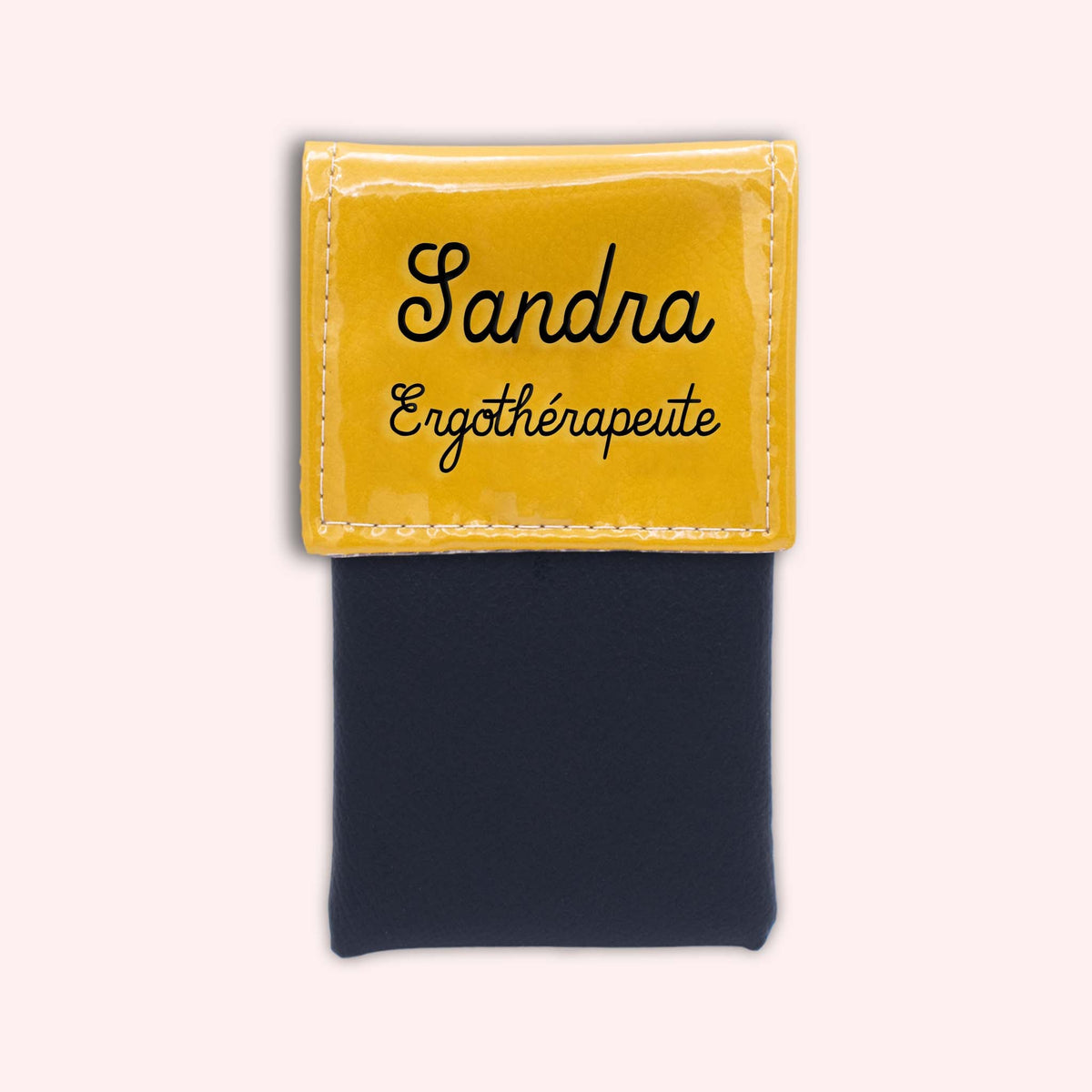 Pochette bicolore rabat Jaune