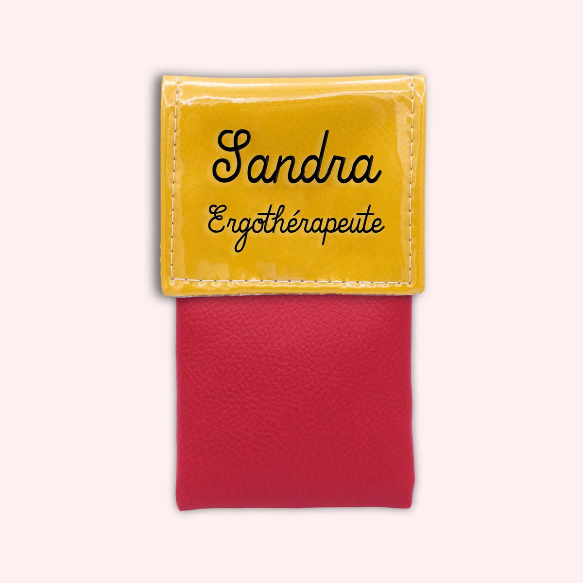 Pochette bicolore rabat Jaune