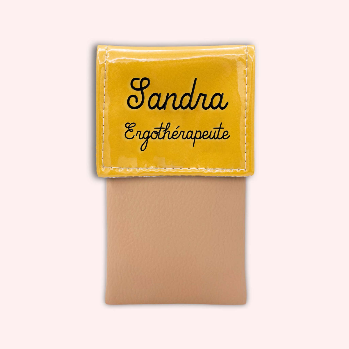 Pochette bicolore rabat Jaune