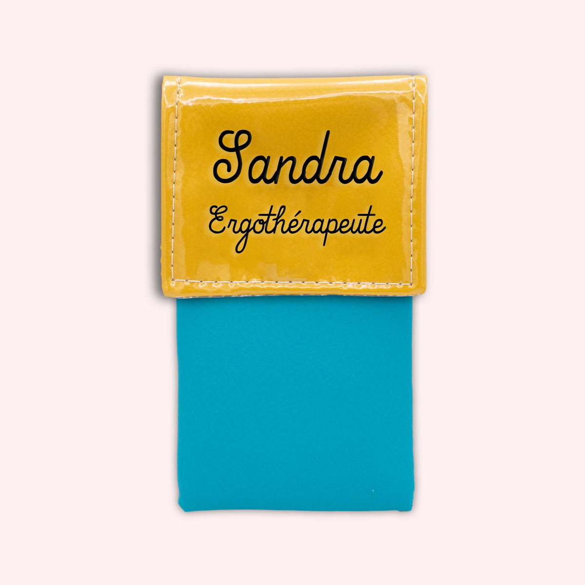 Pochette bicolore rabat Jaune