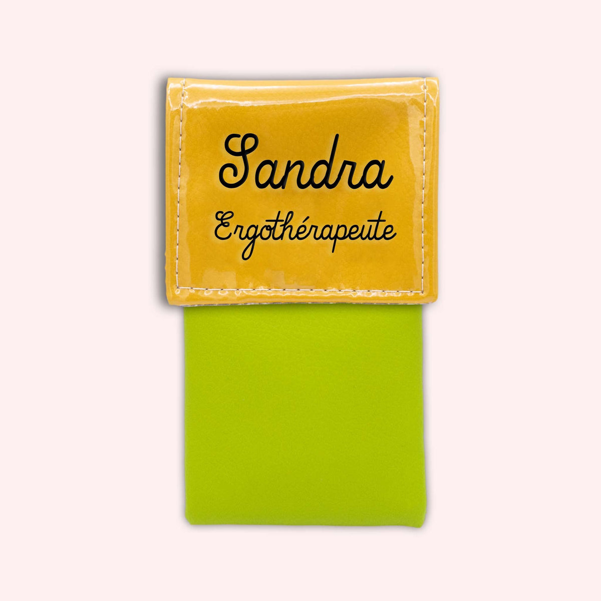 Pochette bicolore rabat Jaune