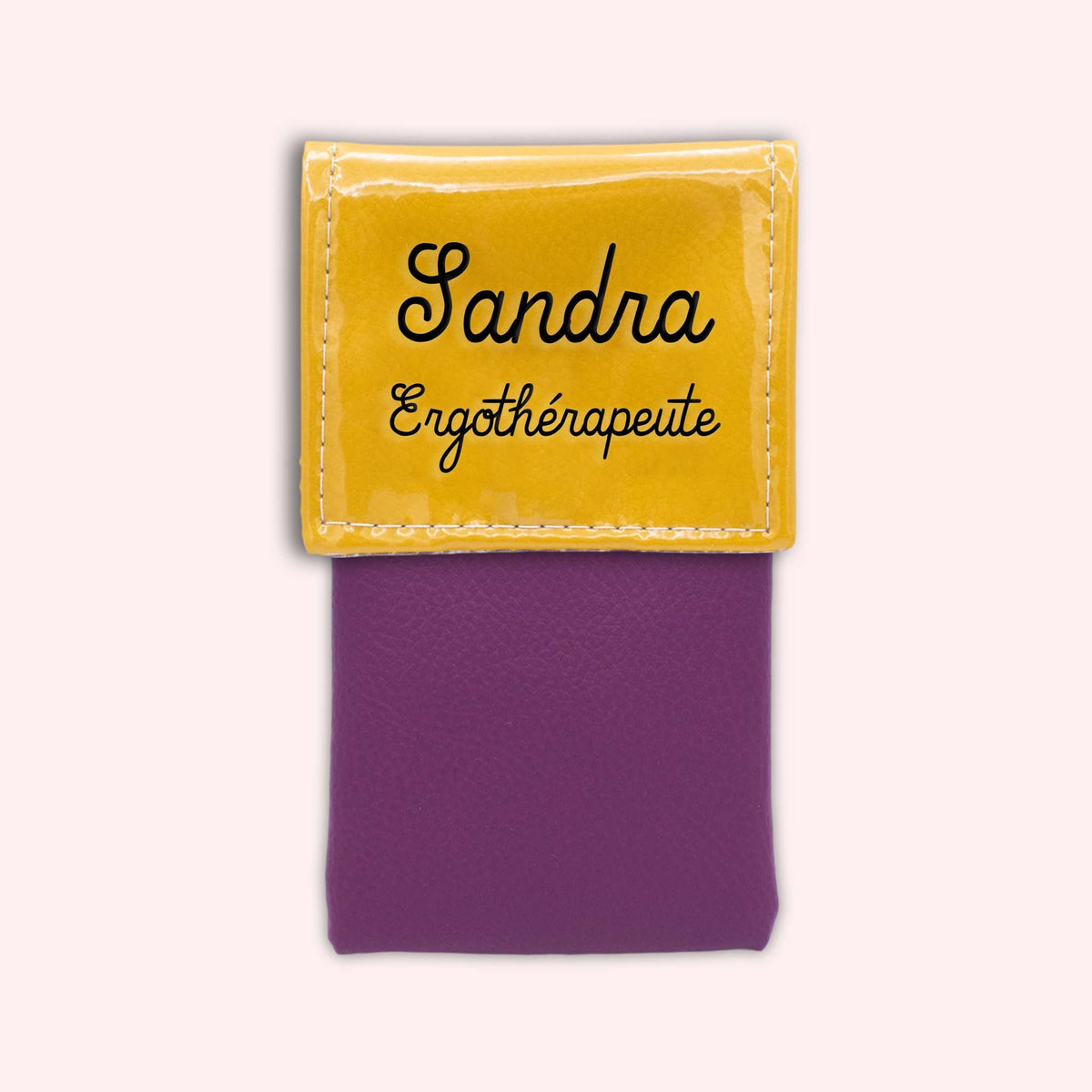 Pochette bicolore rabat Jaune