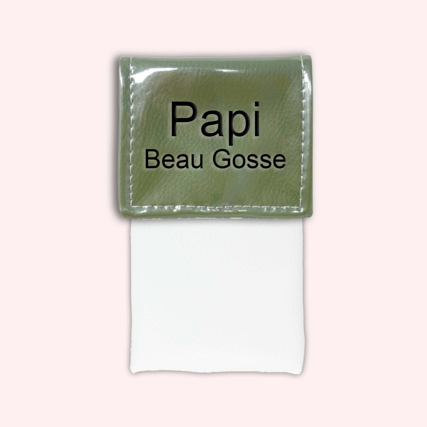 Pochette bicolore rabat Kaki