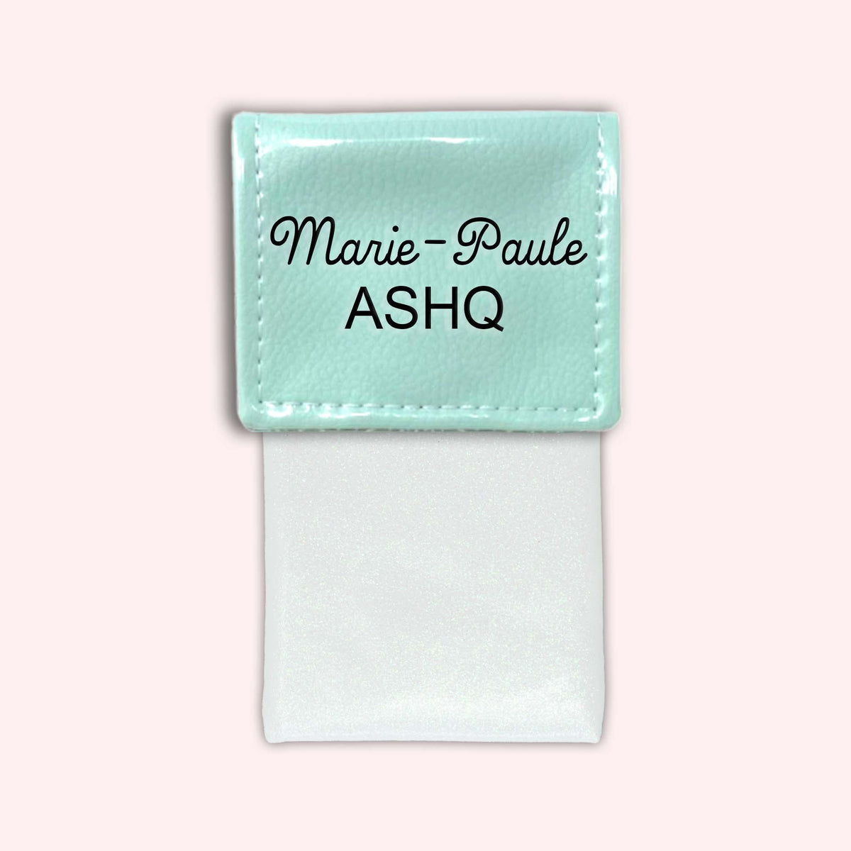 Pochette bicolore rabat Menthe